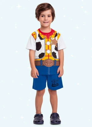 Fakini Kids - Cj.Pijama Camiseta/Bermuda Toy Story Azul - FAKINI KIDS