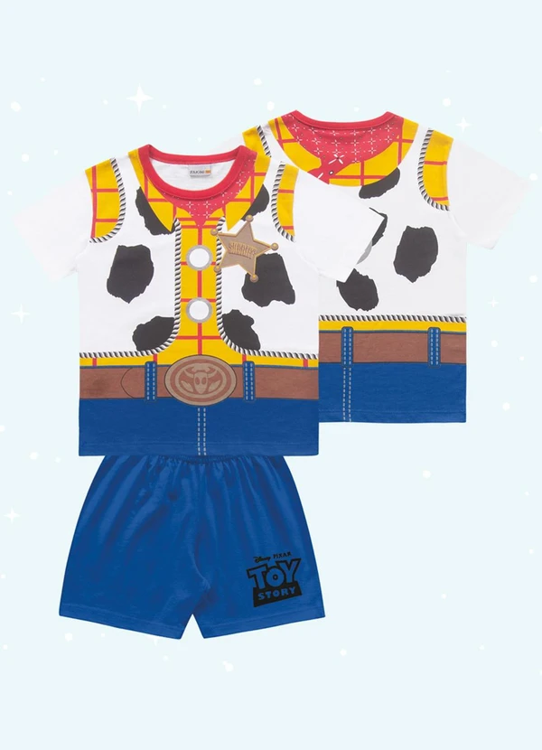 Fakini Kids - Cj.Pijama Camiseta/Bermuda Toy Story Azul 3
