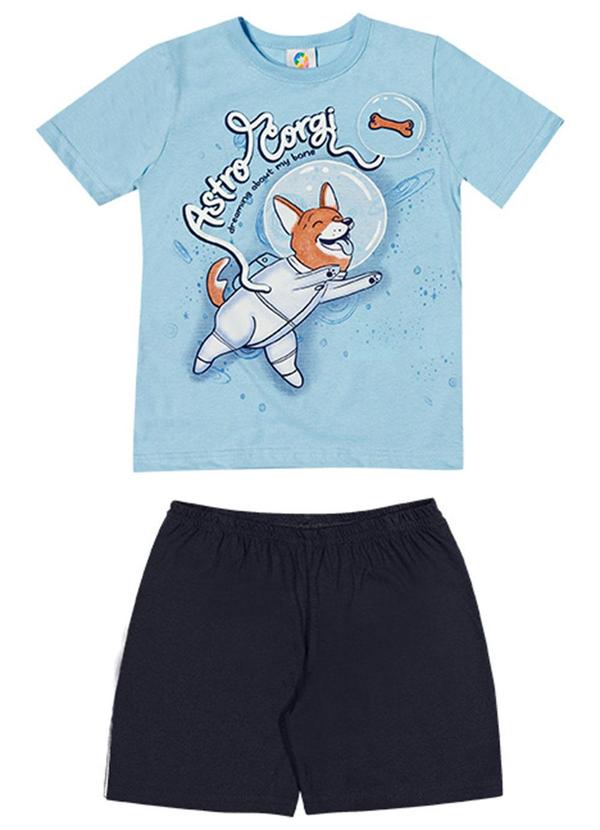 Alenice - Conjunto Cão Astronauta Menino Azul