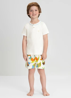 Conjunto de Pijama com Camiseta Up Baby Branco - UP BABY
