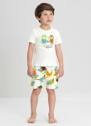 Up Baby - Conjunto de Pijama com Camiseta Branco - UP BABY