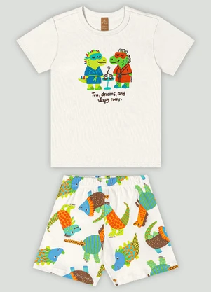 Up Baby - Conjunto de Pijama com Camiseta Branco - UP BABY