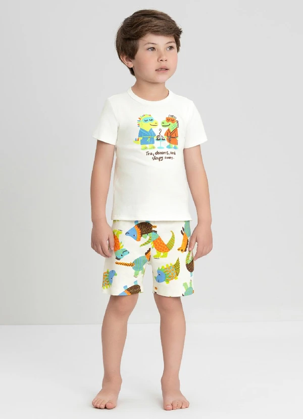 Up Baby - Conjunto de Pijama com Camiseta Branco