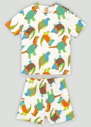 Up Baby - Conjunto de Pijama com Camiseta Branco - UP BABY