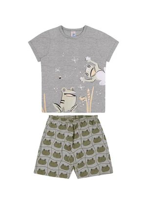 Outlet - Conjunto Pijama Sapinhos Encantados Menino Cinza - OUTLET
