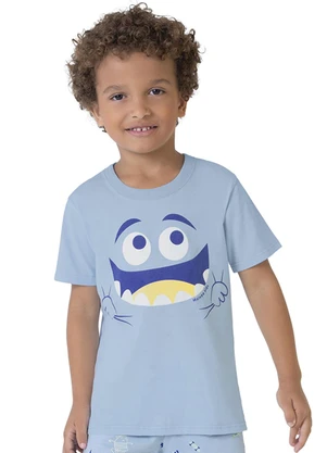 Malwee Kids - Pijama Azul Claro Monstrinho Menino - MALWEE KIDS