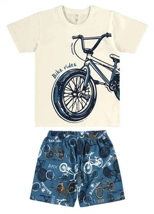 Malwee Kids - Pijama Bike e Fronha Off White - MALWEE KIDS