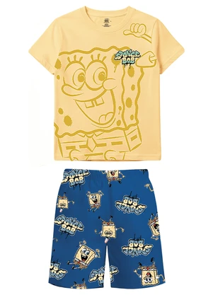 Malwee Kids - Pijama Bob Esponja® Amarelo - MALWEE KIDS