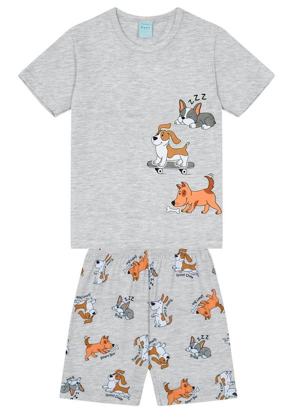 Kyly - Pijama Brilha no Escuro Infantil Menino Mescla