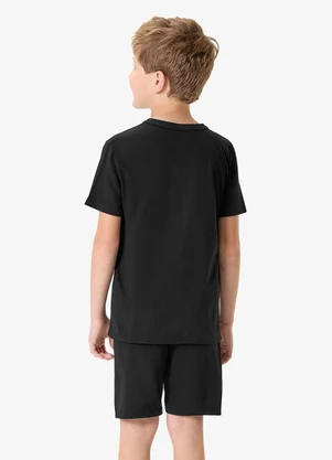 Rovi Kids - Pijama Camiseta com Bermuda Infantil Preto - ROVI KIDS