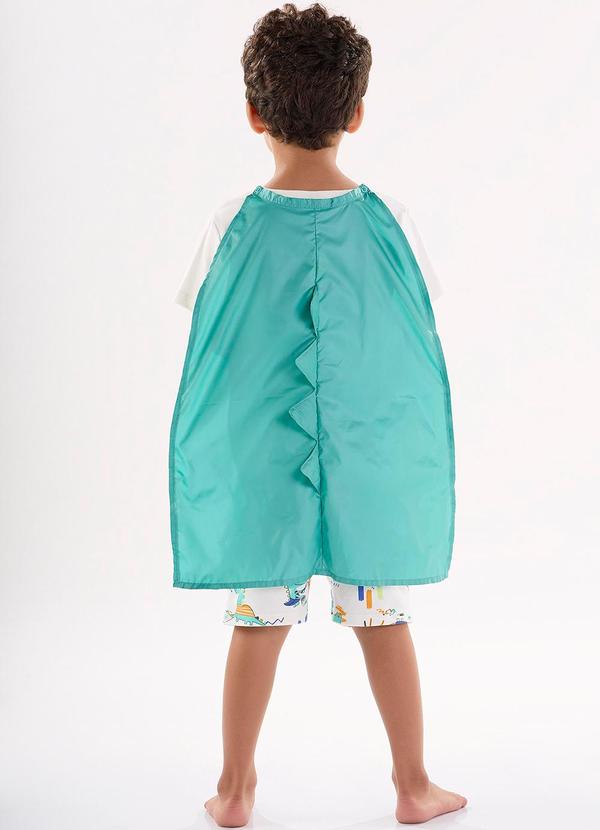 Up Baby - Pijama Camiseta com Capa e Bermuda Bege 2