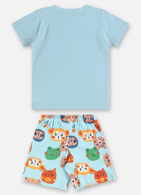Up Baby - Pijama Camiseta e Bermuda Infantil Azul 3