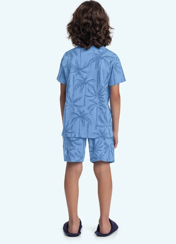 Fakini Kids - Pijama Camiseta e Bermuda Lilo & Stitch Azul 2
