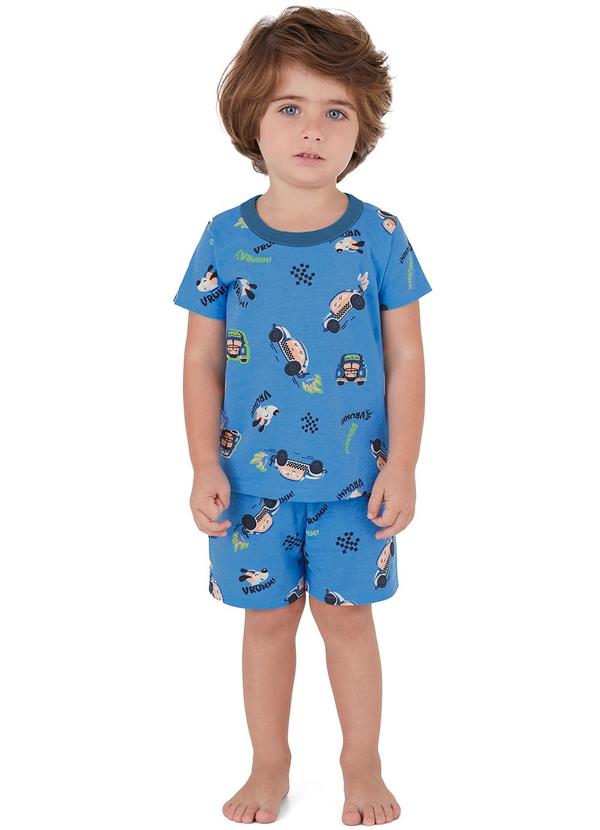 Malwee Kids - Pijama Carros que Brilham no Escuro Azul