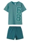 Malwee Kids - Pijama College Verde Água - variação: Azul Petróleo