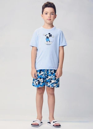 Youccie - Pijama com Estampa do Mickey Azul - YOUCCIE