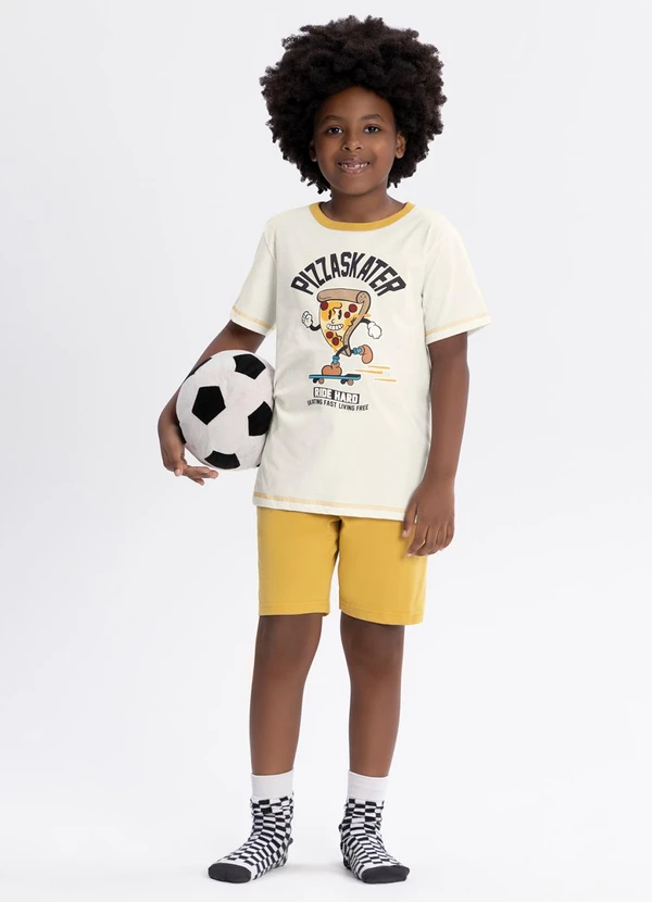 Alakazoo - Pijama com Estampa que Brilha no Escuro Branco