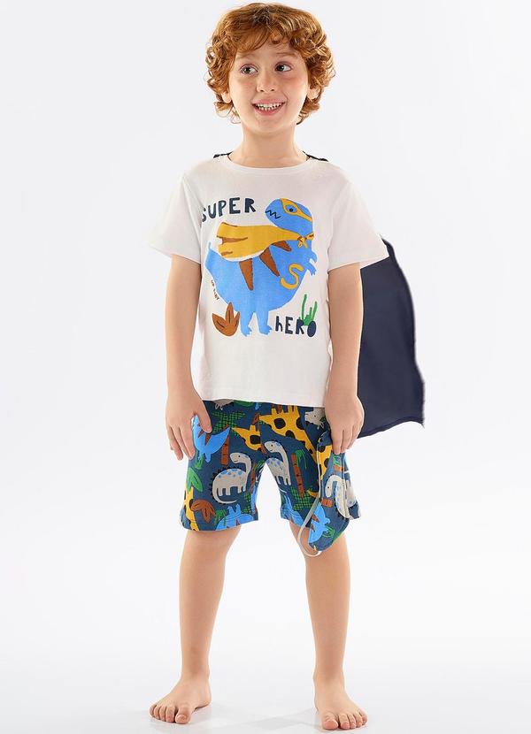 Up Baby - Pijama com Tapa Olho e Capa Branco