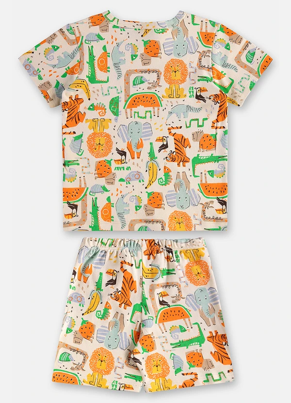 Up Baby - Pijama Curto Infantil em Suedine Azul 3