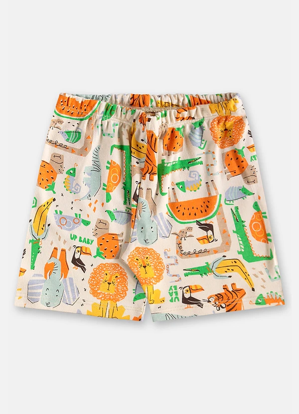 Up Baby - Pijama Curto Infantil em Suedine Azul 5