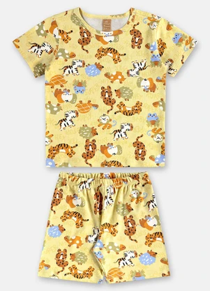 Up Baby - Pijama Curto Infantil em Suedine Verde - UP BABY