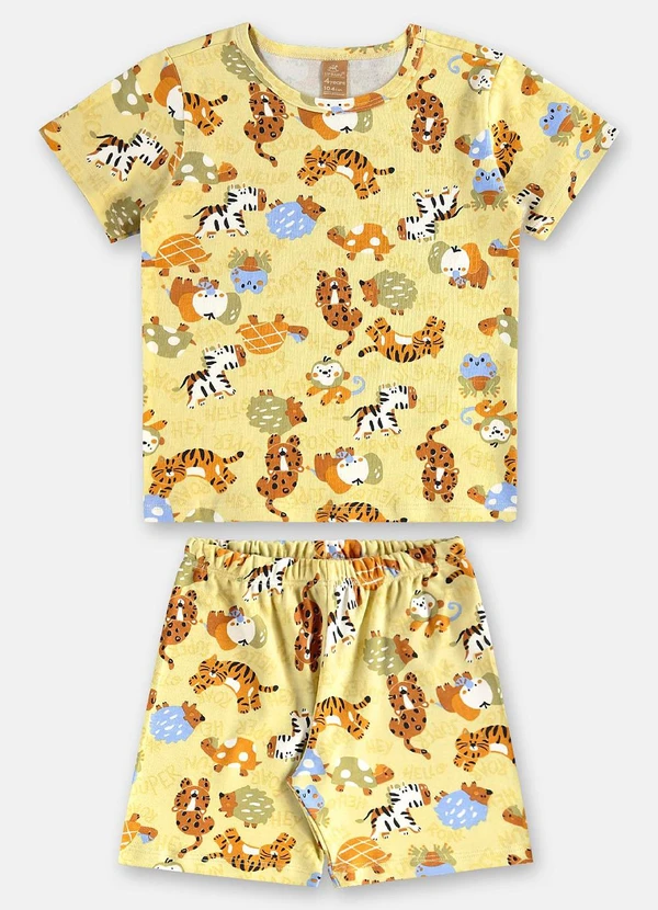 Up Baby - Pijama Curto Infantil em Suedine Verde 2