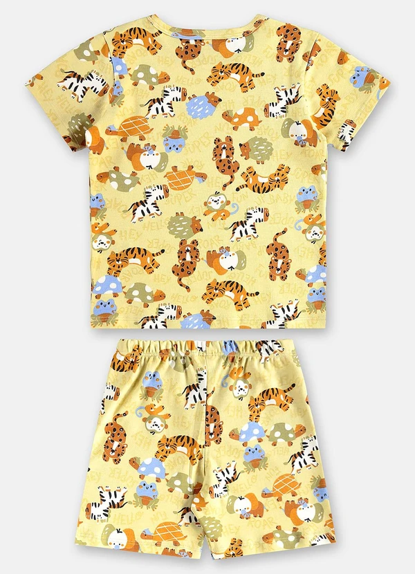 Up Baby - Pijama Curto Infantil em Suedine Verde 3