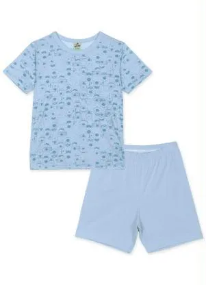Lilica Ripilica - Pijama Curto Infantil Unissex Azul - LILICA RIPILICA