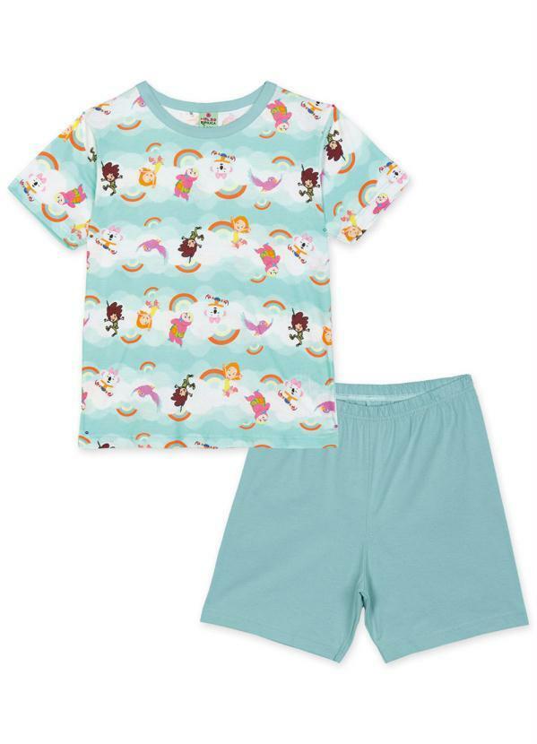 Lilica Ripilica - Pijama Curto Infantil Unissex Azul