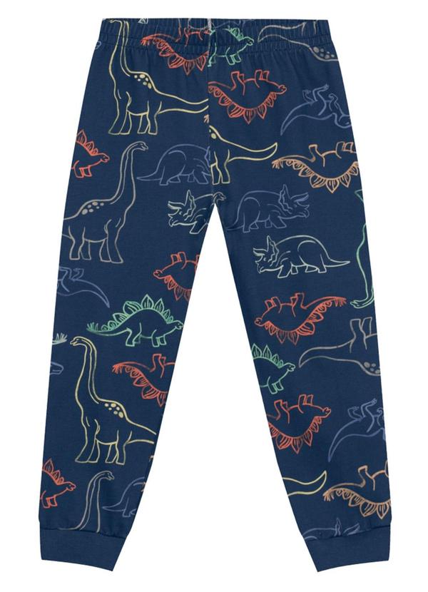 Brandili - Pijama de Dinossauro Brilha no Escuro Azul 4