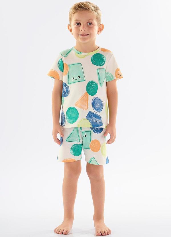 Up Baby - Pijama Estampado Infantil para Menino Bege