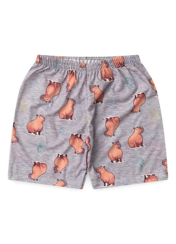 Atelie da Crianca - Pijama Feminino Verão Capivara Summer Cinza 3