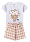 Atelie da Crianca - Pijama Feminino Verão Coruja Branco - variação: Branco