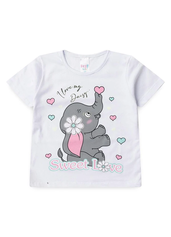 Atelie da Crianca - Pijama Feminino Verão Elefante Branco 2