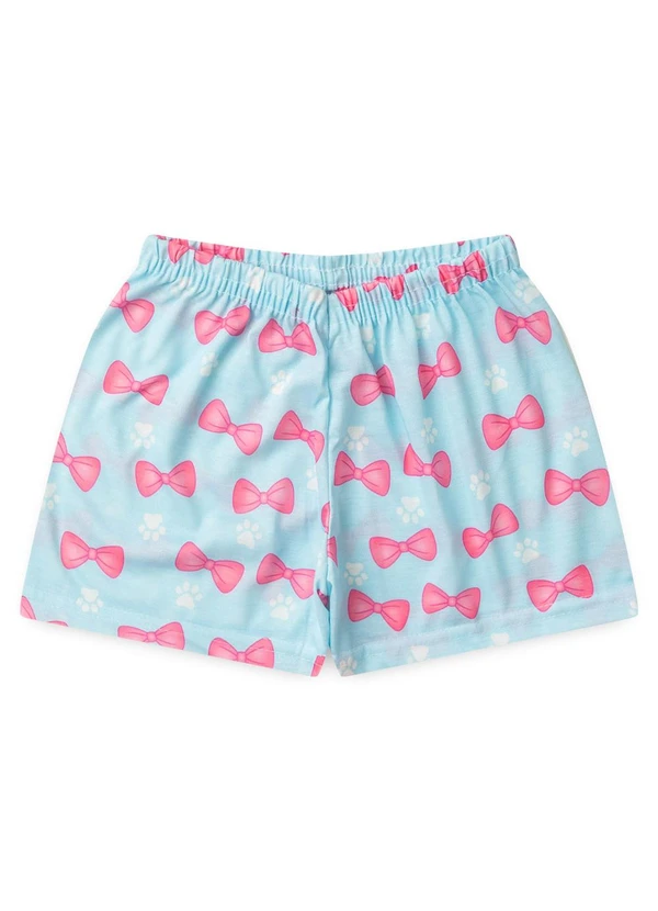 Atelie da Crianca - Pijama Feminino Verão Gato Laço Rosa 3