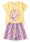 Atelie da Crianca - Pijama Feminino Verão Rainbow-Sauro Branco - variação: Amarelo