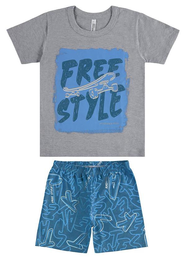 Malwee Kids - Pijama Free Style que Brilha no Escuro Cinza