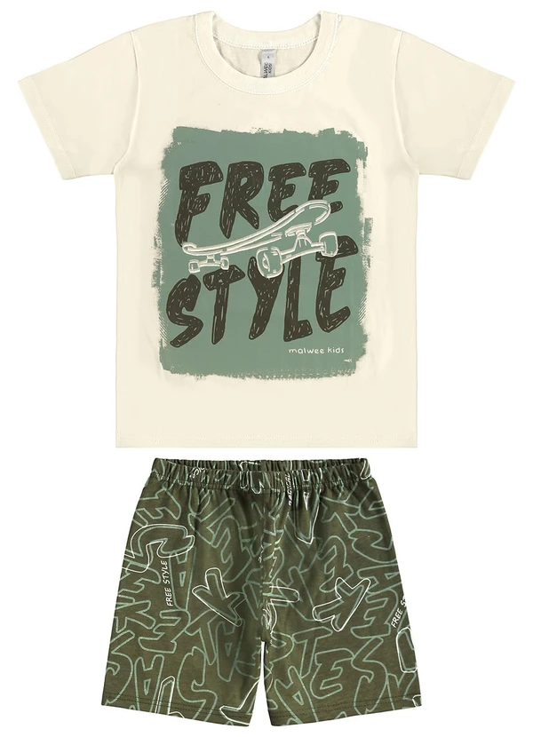 Malwee Kids - Pijama Free Style que Brilha no Escuro Off White