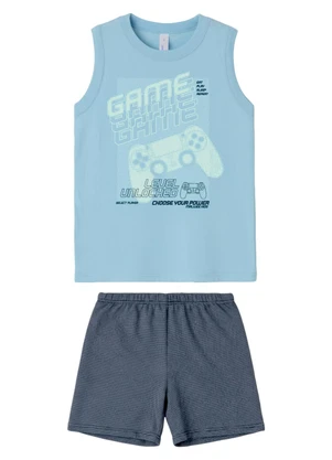 Malwee Kids - Pijama Game Azul Claro - MALWEE KIDS