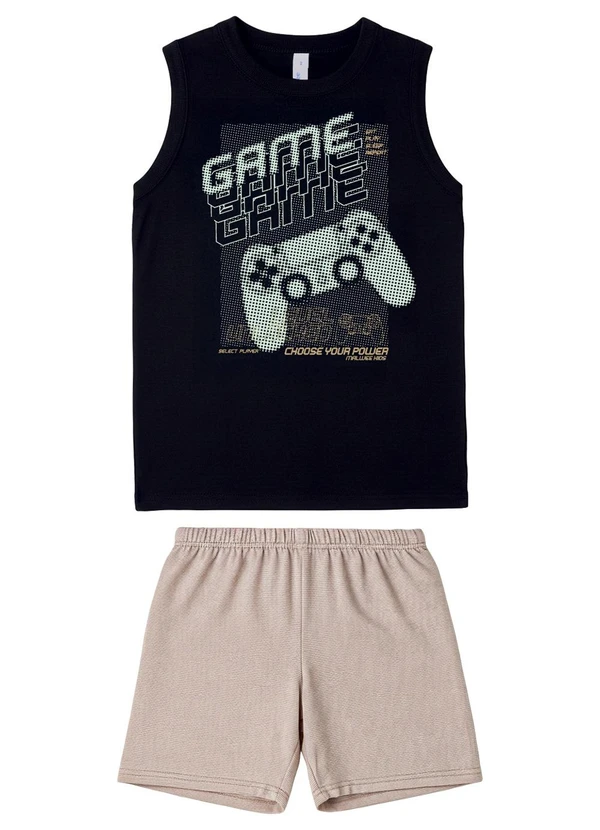 Malwee Kids - Pijama Game Preto