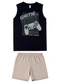 Malwee Kids - Pijama Sunset Ride Branco - variação: Preto