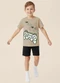 Malwee Kids - Pijama College Verde Água - variação: Bege