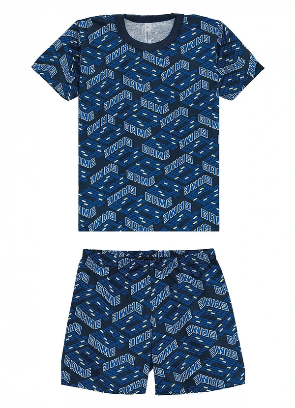 Malwee Kids - Pijama Gamer Brilha no Escuro Azul 2