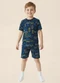 Malwee Kids - Pijama Basketball que Brilha no Escuro Preto - variação: Azul Marinho