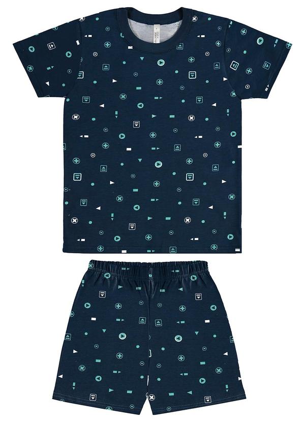 Malwee Kids - Pijama Gráfico que Brilha no Escuro Azul Marinho 2