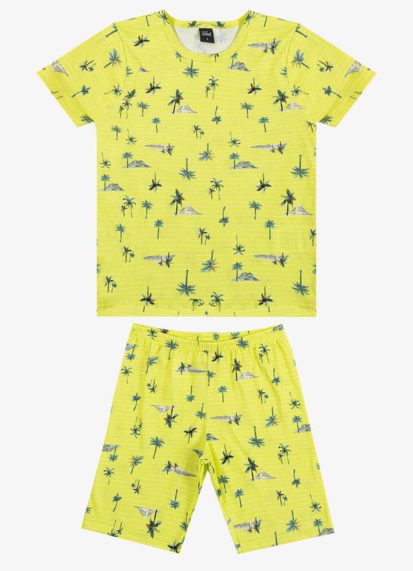 Select - Pijama Infantil Camiseta e Bermuda Amarelo