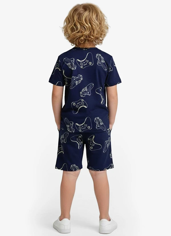 Select - Pijama Infantil Camiseta e Bermuda Azul 2