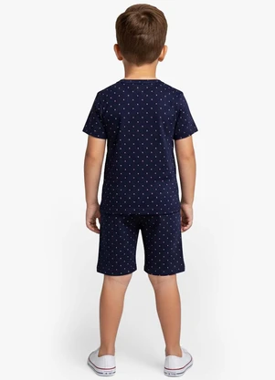 Select - Pijama Infantil Camiseta e Bermuda Azul - SELECT