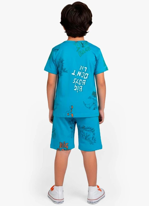 Select - Pijama Infantil Camiseta e Bermuda Azul 2