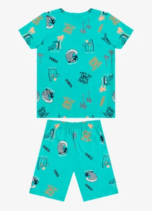 Select - Pijama Infantil Camiseta e Bermuda Azul - SELECT